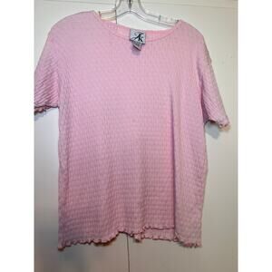 JK America Pink eyelet sweater t-shirt 14/16